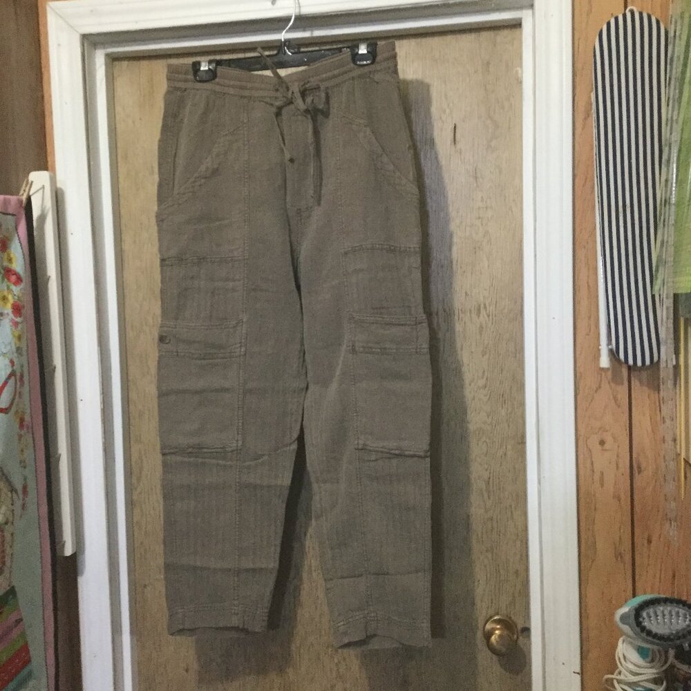 Free People Olive Green Utility Cargo Trousers